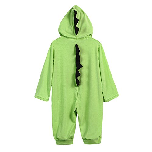 Newborn Baby Boy Girl Cute Dinosaur Hooded Romper Jumpsuit Clothes (3M, Green) by Napoo-baby outfits