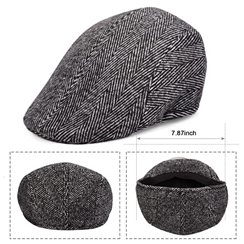 Yilitazaro 1920s Old Man Costume Set Boys Halloween Cosplay Accessories with Newsboy Hat, Cane, Eyebrows, Suspenders for Kids by 