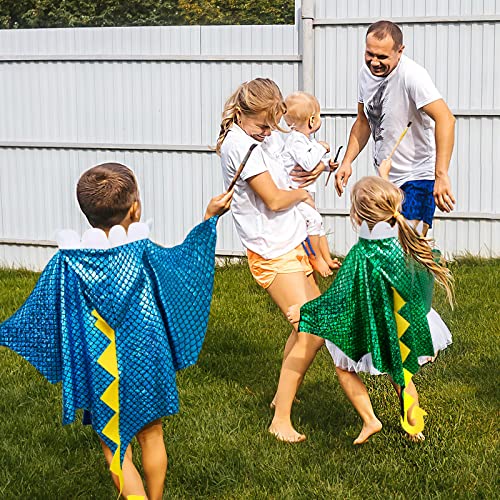 IROLEHOME Dinosaur-Costume-Dragon-Wings for Kids Boys-Girls Dress-Up Hooded-Cape and Mask Gloves as Dino Toys Party Gifts by 