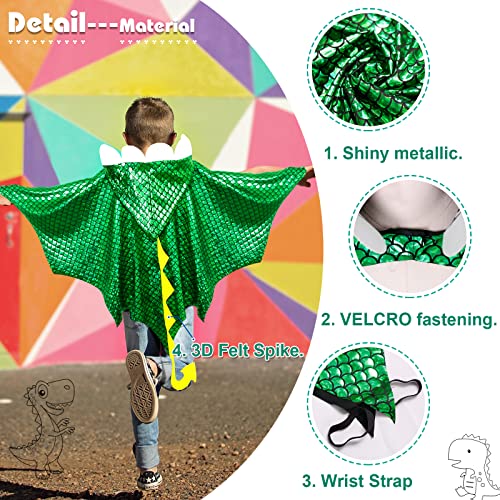 IROLEHOME Dinosaur-Costume-Dragon-Wings for Kids Boys-Girls Dress-Up Hooded-Cape and Mask Gloves as Dino Toys Party Gifts by 