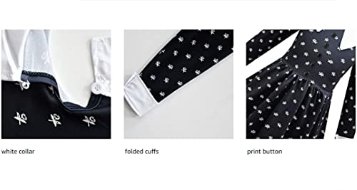 moderist Wednesday Addams Costume for Girls Halloween Costumes Long Sleeve Dress with Wig from 