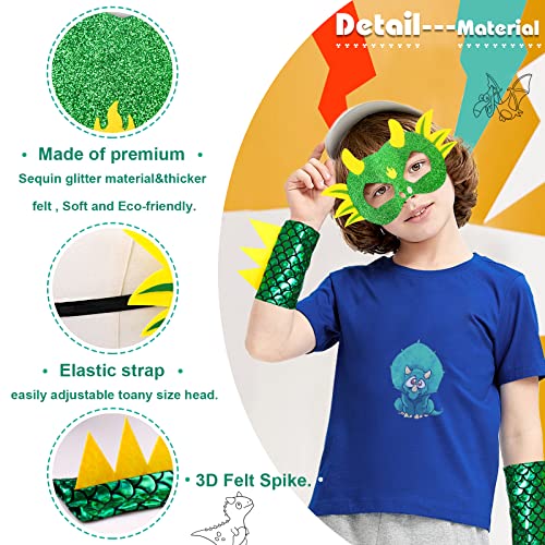 IROLEHOME Dinosaur-Costume-Dragon-Wings for Kids Boys-Girls Dress-Up Hooded-Cape and Mask Gloves as Dino Toys Party Gifts by 