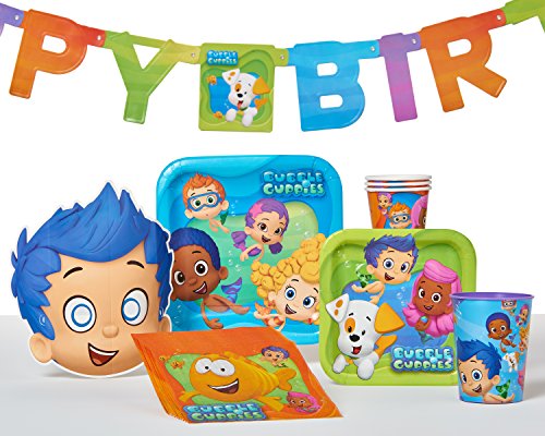 Bubbly-rrific Bubble Guppies Square Birthday Party Paper Plates Disposable Tableware and Dishware, 9", Pack of 8. from American Greetings- Toys