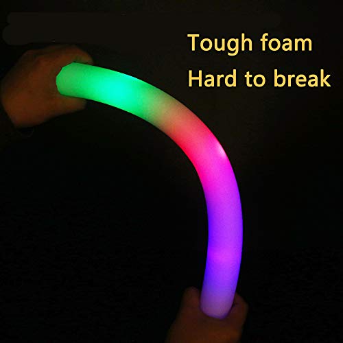 Bylaotrs 32 PCS Foam Glow Sticks Bulk,3 Modes Flashing LED Light Sticks Glow in The Dark Party Supplies Light Up Toys for Parties,Weddings,Concerts,Christmas,Halloween by 