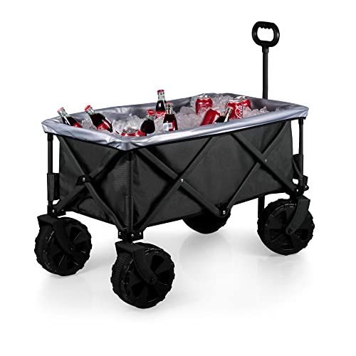PICNIC TIME NFL Cleveland Browns Elite Edition Collapsible Adventure Wagon with All-Terrain Wheels from Picnic Time