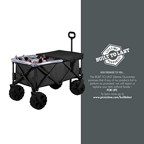 PICNIC TIME NFL Cleveland Browns Elite Edition Collapsible Adventure Wagon with All-Terrain Wheels from Picnic Time