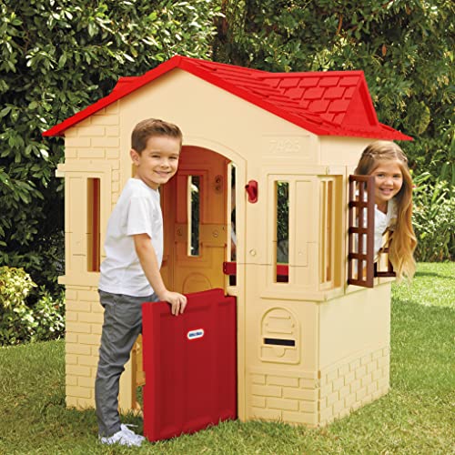 Little Tikes Cape Cottage Playhouse with Working Doors, Windows, and Shutters - Tan by Little Tikes
