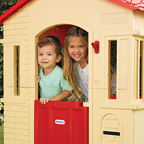 Little Tikes Cape Cottage Playhouse with Working Doors, Windows, and Shutters - Tan by Little Tikes