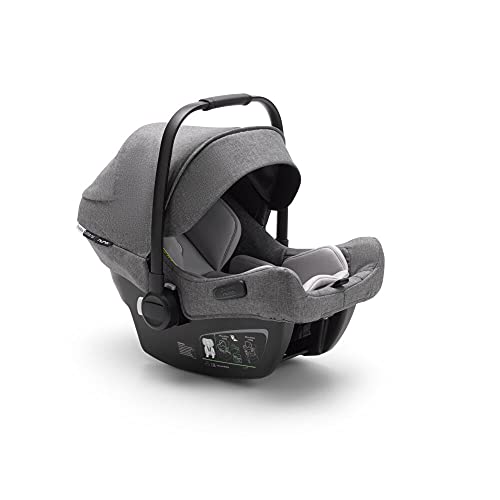 Bugaboo Turtle Air by Nuna Car Seat + Recline Base - Compatible with Bugaboo Fox, Lynx, Donkey Bee and Ant Strollers - Fits Infants 4 to 32 Pounds - Lightweight Car Seat - Grey Melange by Bugaboo