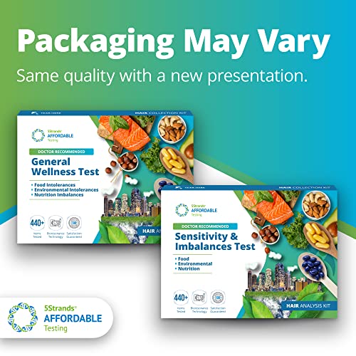 5Strands Standard Package, 444 Items Tested, Includes 3 Tests - Food Intolerance, Environment Sensitivity, Nutrition Imbalance, at Home Health Collection Kit, Accurate Test Results in 5-7 Days from 5Strands
