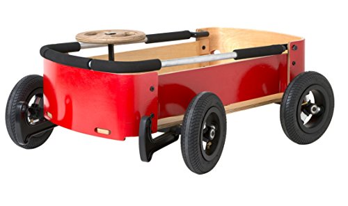 Wishbone Wagon 3in1, My First Wagon in Classic Red for Outdoors, Soap Box Racer and Foot to Floor Car, Push and Pull, Ages 12 months to 10 years by Wish-Bone