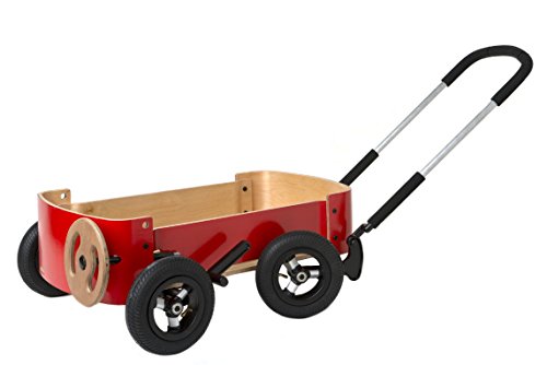 Wishbone Wagon 3in1, My First Wagon in Classic Red for Outdoors, Soap Box Racer and Foot to Floor Car, Push and Pull, Ages 12 months to 10 years by Wish-Bone
