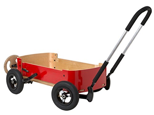Wishbone Wagon 3in1, My First Wagon in Classic Red for Outdoors, Soap Box Racer and Foot to Floor Car, Push and Pull, Ages 12 months to 10 years by Wish-Bone