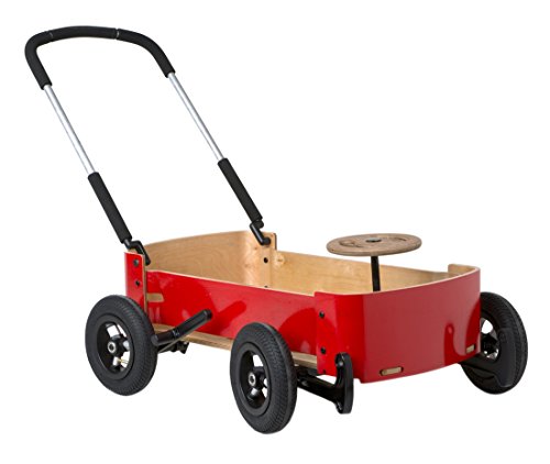 Wishbone Wagon 3in1, My First Wagon in Classic Red for Outdoors, Soap Box Racer and Foot to Floor Car, Push and Pull, Ages 12 months to 10 years by Wish-Bone