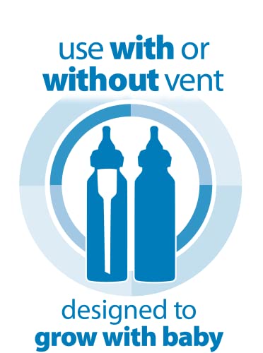 DR Browns Natural Flow Feeding Bottle 6PK Clear with Pink Print - 250ML(8OZ) (Standard) by Dr. Brown's