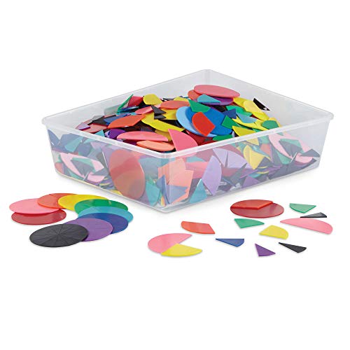 hand2mind Plastic Rainbow Fraction Circles Classroom Kit, Fraction Manipulatives, Unit Fraction, Rainbow Circle Math Manipulatives, Fraction Games, Montessori Math, Homeschool Supplies (15 Sets of 51) by ETA hand2mind