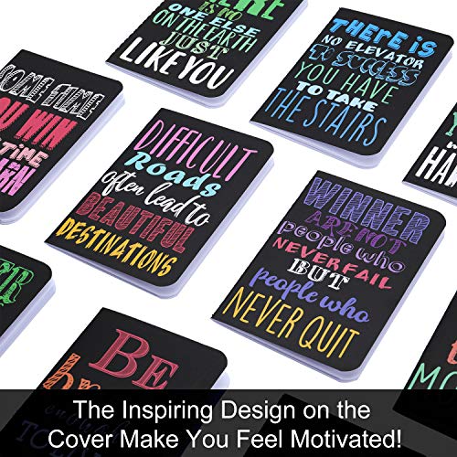 Inspirational Notepads Mini Motivational Journal Notebook Small Pocket Notepads for School Office Home Travel Gift Supplies, 10 Styles (Bright Style,60 Pieces) from 