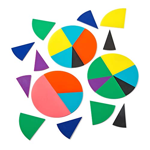 hand2mind Plastic Rainbow Fraction Circles Classroom Kit, Fraction Manipulatives, Unit Fraction, Rainbow Circle Math Manipulatives, Fraction Games, Montessori Math, Homeschool Supplies (15 Sets of 51) by ETA hand2mind