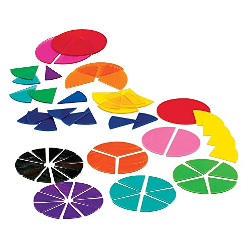 hand2mind Plastic Rainbow Fraction Circles Classroom Kit, Fraction Manipulatives, Unit Fraction, Rainbow Circle Math Manipulatives, Fraction Games, Montessori Math, Homeschool Supplies (15 Sets of 51) by ETA hand2mind