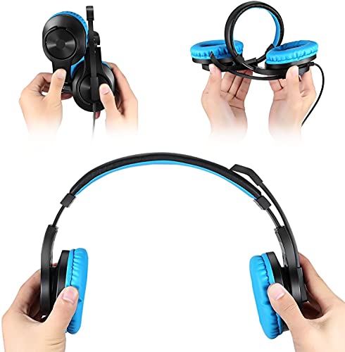 Headset for PS5 Games,PS4,Xbox,PC, Kids Headphones with Mic for School Supplies,Gaming Headphones Wired,Headphones with Microphones,Gaming Headphones for PS4 Headset with Mic from BUTFULAKE