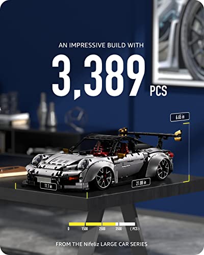 Nifeliz Sports Car 977, GTZ RS Racing Model Toy, Collectible Building KitÂ for Adults (3,389Â Pieces) by Nifeliz