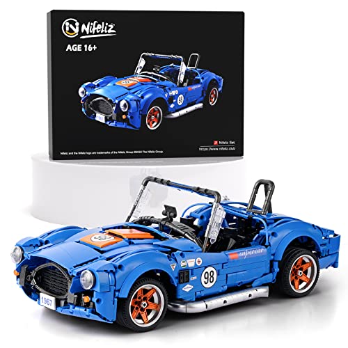 Nifeliz Cobra Sports Car, Iconic Rodster Model Toy, Collectible Building Set for Adult Gift Giving (1,816 Pieces) from Nifeliz