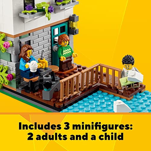 LEGO Creator 3 in 1 Cozy House Toy Set 31139, Model Building Kit with 3 Different Houses Plus Family Minifigures and Accessories, Gift for Kids, Boys and Girls by LEGO