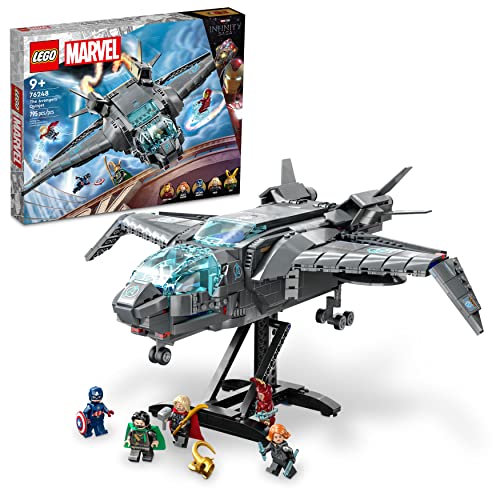 LEGO Marvel The Avengers Quinjet 76248, Spaceship Building Toy Set with Thor, Iron Man, Black Widow, Loki and Captain America Minifigures, Infinity Saga from LEGO
