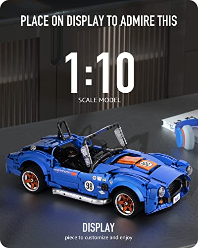 Nifeliz Cobra Sports Car, Iconic Rodster Model Toy, Collectible Building Set for Adult Gift Giving (1,816 Pieces) from Nifeliz
