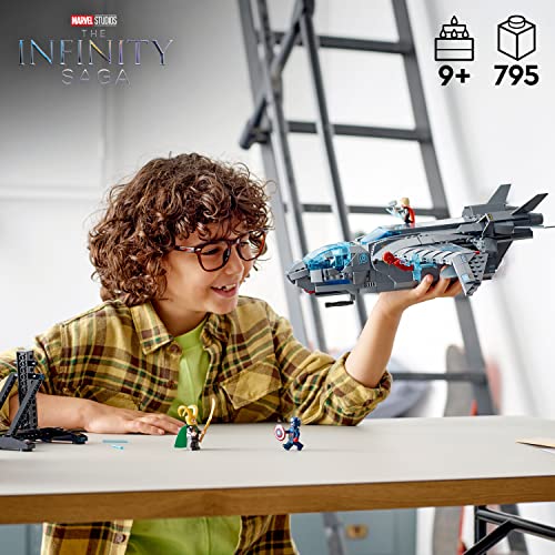 LEGO Marvel The Avengers Quinjet 76248, Spaceship Building Toy Set with Thor, Iron Man, Black Widow, Loki and Captain America Minifigures, Infinity Saga from LEGO