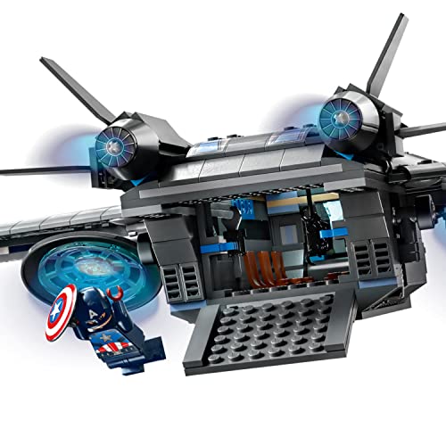 LEGO Marvel The Avengers Quinjet 76248, Spaceship Building Toy Set with Thor, Iron Man, Black Widow, Loki and Captain America Minifigures, Infinity Saga from LEGO