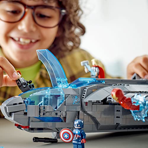 LEGO Marvel The Avengers Quinjet 76248, Spaceship Building Toy Set with Thor, Iron Man, Black Widow, Loki and Captain America Minifigures, Infinity Saga from LEGO