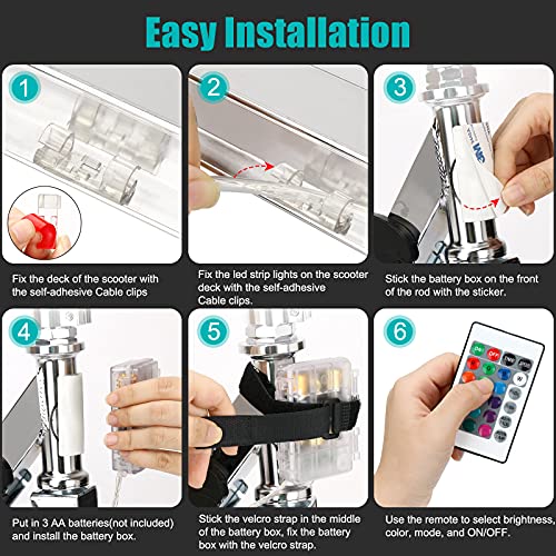 Waybelive LEDÂ ScooterÂ DeckÂ Light,Â RemoteÂ ControlÂ SkateboardÂ Light,Â 16Â ColorÂ ChangeÂ byÂ Yourself,Â 10 Ft,Â Waterproof,Â Shockproof,Â SuperÂ BrightÂ toÂ DisplayÂ atÂ Night.Â GoodÂ GiftÂ forÂ Kids from Waybelive