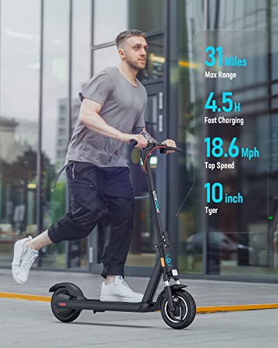 Gyroor Electric Scooter Adults with Dual Shock Absorbers Up to 31 Miles 18.6Mph,Turn Signal 500W Motor NFC Safety Lock,IP67 Core Components Waterproof Foldable Scooter Electric for Adults by Gyroor