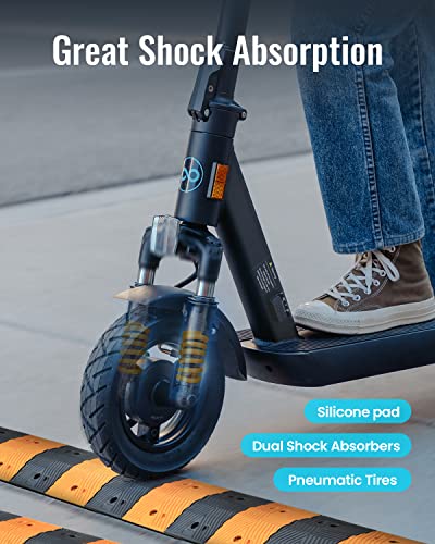 Gyroor Electric Scooter Adults with Dual Shock Absorbers Up to 31 Miles 18.6Mph,Turn Signal 500W Motor NFC Safety Lock,IP67 Core Components Waterproof Foldable Scooter Electric for Adults by Gyroor