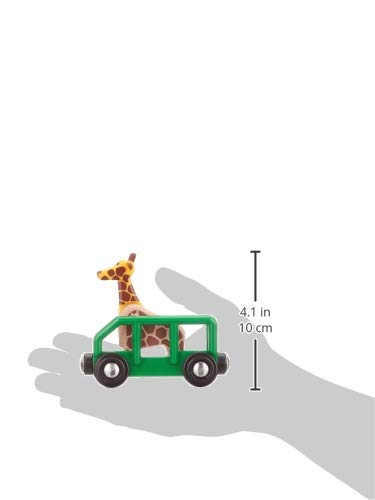 BRIO World - 33724 Giraffe and Wagon | 2 Piece Toy Train Accessory for Kids Ages 3 and Up , Green from Ravensburger