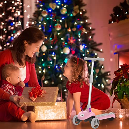 ScootHop Electric Scooter for Kids, 3 Wheel Electric Scooter for Toddlers Girls Boys, 3 Adjustable Height, Lean to Steer, Electric Kick Scooter for Kids with LED Light-up Wheels, Ages 2-8 Unique Gift by ScootHop