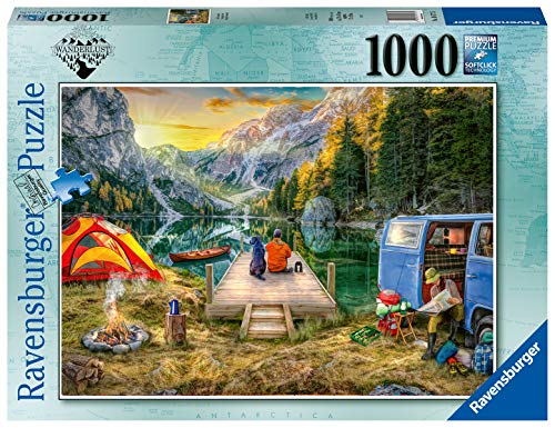 Ravensburger 16177 Calm Campsite 1000 Piece Puzzle for Adults - Every Piece is Unique, Softclick Technology Means Pieces Fit Together Perfectly, Blue from Ravensburger