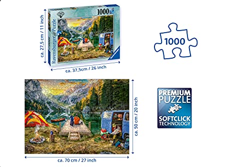 Ravensburger 16177 Calm Campsite 1000 Piece Puzzle for Adults - Every Piece is Unique, Softclick Technology Means Pieces Fit Together Perfectly, Blue from Ravensburger