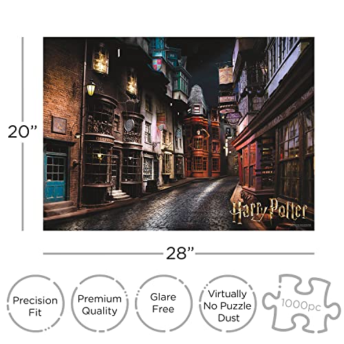 AQUARIUS Harry Potter Puzzle Diagon Alley (1000 Piece Jigsaw Puzzle) - Officially Licensed Harry Potter Merchandise & Collectibles - Glare Free - Precision Fit - Virtually No Puzzle Dust - 20x28in from AQUARIUS