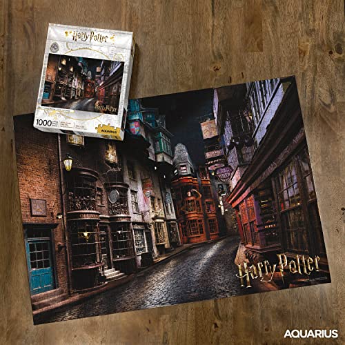 AQUARIUS Harry Potter Puzzle Diagon Alley (1000 Piece Jigsaw Puzzle) - Officially Licensed Harry Potter Merchandise & Collectibles - Glare Free - Precision Fit - Virtually No Puzzle Dust - 20x28in from AQUARIUS
