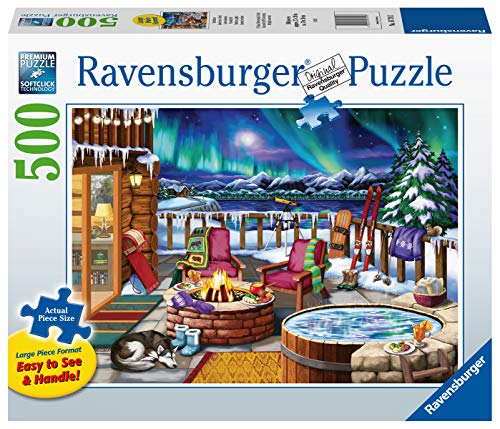 Ravensburger Northern Lights 500 Large Format Piece Jigsaw Puzzle for Adults â Every Piece is Unique, Softclick Technology Means Pieces Fit Together Perfectly, Blue from Ravensburger