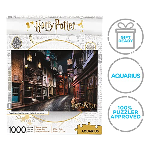 AQUARIUS Harry Potter Puzzle Diagon Alley (1000 Piece Jigsaw Puzzle) - Officially Licensed Harry Potter Merchandise & Collectibles - Glare Free - Precision Fit - Virtually No Puzzle Dust - 20x28in from AQUARIUS