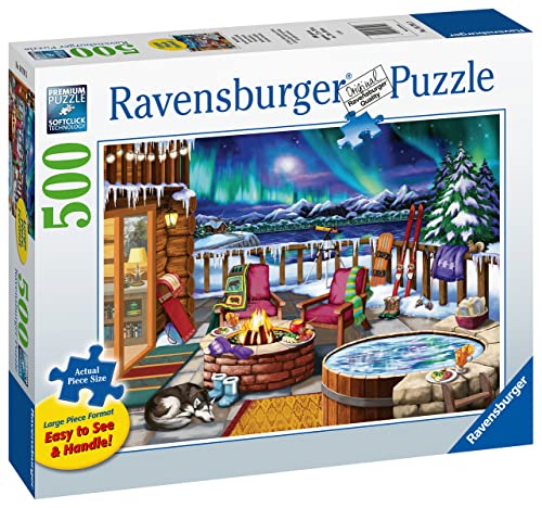 Ravensburger Northern Lights 500 Large Format Piece Jigsaw Puzzle for Adults â Every Piece is Unique, Softclick Technology Means Pieces Fit Together Perfectly, Blue from Ravensburger