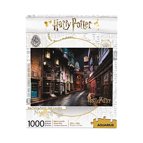 AQUARIUS Harry Potter Puzzle Diagon Alley (1000 Piece Jigsaw Puzzle) - Officially Licensed Harry Potter Merchandise & Collectibles - Glare Free - Precision Fit - Virtually No Puzzle Dust - 20x28in from AQUARIUS