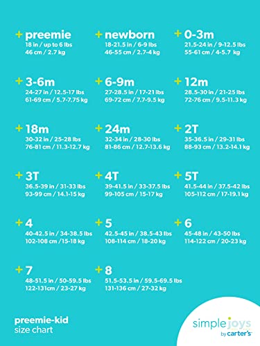 Simple Joys by Carter's Baby Girls' 6-Piece Snug-Fit Cotton Pajama Set, Teal Blue/Pink/White, Bunny/Animal, 12 Months from Carter's Simple Joys - Private Label