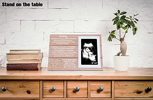 Photo Frame Gift for New Dad - Picture Frame Gift for New Father - Pregnancy Announcement Gift for Husband - You're Going to be a Daddy - New Baby Sonogram Photo Gift - Love At First Sign by NZY