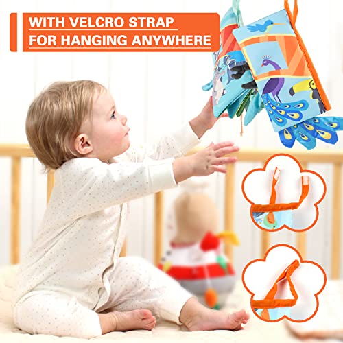 Baby Books 0-6 Months, 2PCS Baby Toys 0-6 Months Baby Essentials Baby Boy Girl Gifts Must Haves Soft Crinkle Books Travel Toys Montessori Toys for Babies 0-6 Months Newborn Infant Toys 0-3-6-12 Months by Richgv