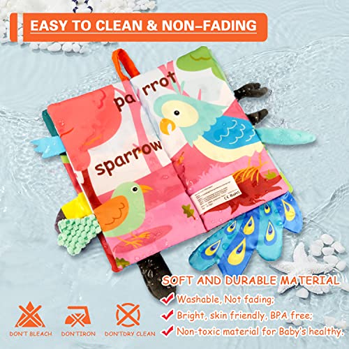 Baby Books 0-6 Months, 2PCS Baby Toys 0-6 Months Baby Essentials Baby Boy Girl Gifts Must Haves Soft Crinkle Books Travel Toys Montessori Toys for Babies 0-6 Months Newborn Infant Toys 0-3-6-12 Months by Richgv