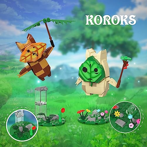 BOTW Korok Building Set, Yahaha! Cute Game Merch Action Figures, Great Toys Gifts for Fans Kids Adults (521 Pieces) from BuildingBoat